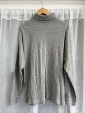 Lyle & Scott Grey High Roll Neck Jumper Size M