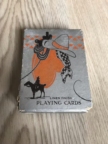 Vintage western playing cards - western,