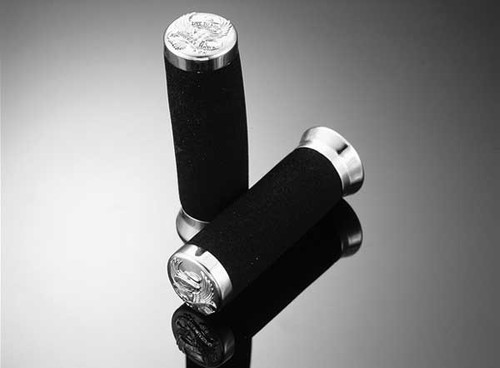 Black custom grips - grips, 7/8"