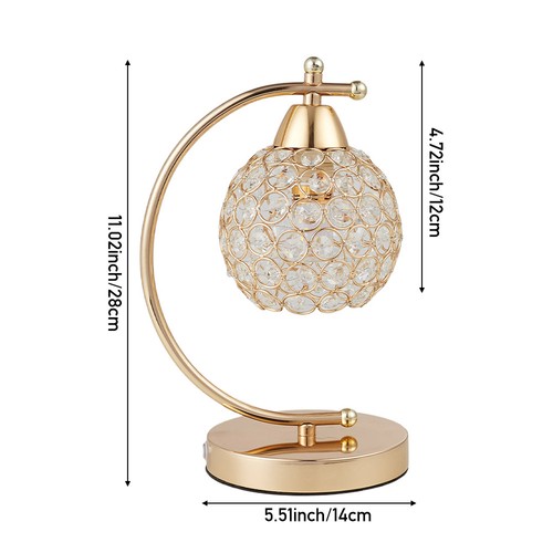 Crystal shade table lamp - crystal,