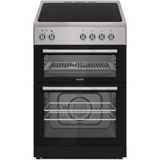 electriQ 60cm Double Oven Cooker - Silver EQEC60S5