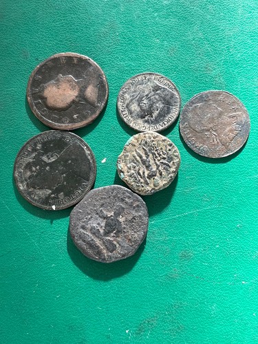 Old coins roman george - old,