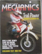 Mechanics magazine February 1984 featuring Cagiva, Yamaha, Moriwaki