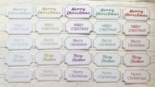 25 Mixed Merry Christmas Card Making Banners Embellishments Sentiments Toppers