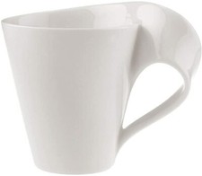 White porcelain mug - white,
