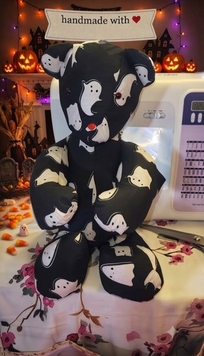 Handmade halloween ghost teddy - handmade,