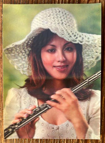 Japanese postcard winking - japanese,