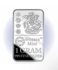 Wessex Mint 1g Silver Bars -