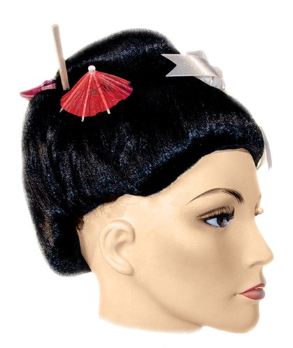 Geisha wig blk synthetic - geisha,
