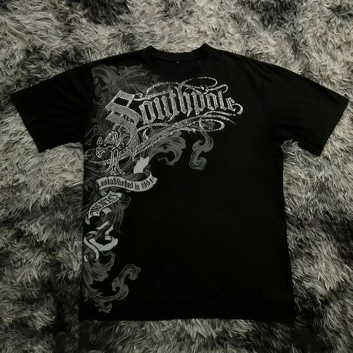 Y2k gothic oversized shirt - y2k, |