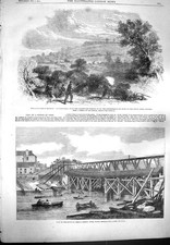 Old Antique Print 1861 War