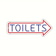 Toilets Arrow Neon Sign,Toilet