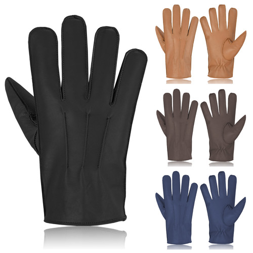 Men real leather gloves - men's,