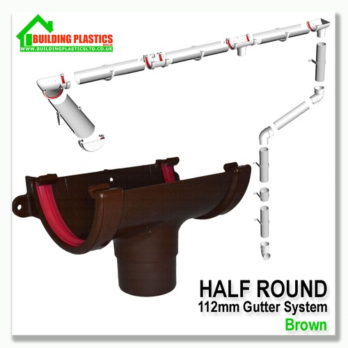 Half round guttering - round,