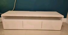 Large White Gloss TV Unit