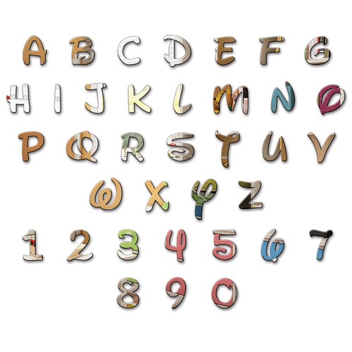 Acrylic mirror disney letters - mirror,