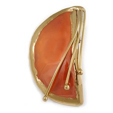 Orange Crescent Moon Ethnic