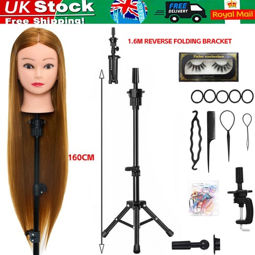 Training head real hair - training,
