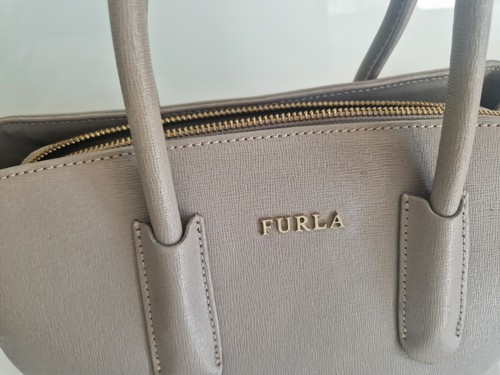 Furla taupe leather handbag - taupe,