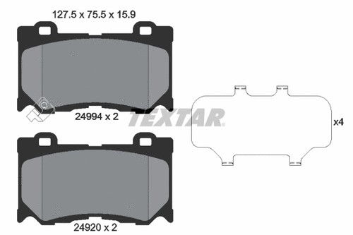 Front brake pad set disc - front,