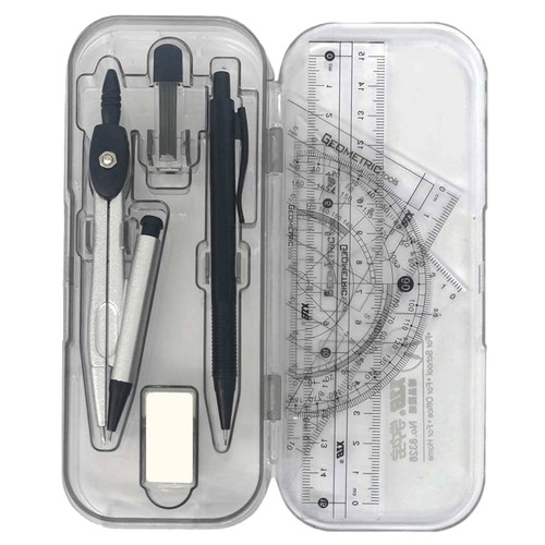 Compass and protractor set 10x - compass,