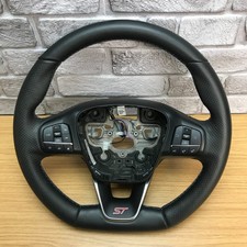 Genuine Ford Fiesta ST, 2020, black leather blue stitched steering wheel.   12B
