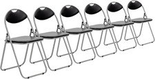 Padded Folding Chairs Set of 6