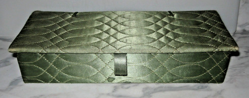 Vintage 50s quilted green gold - green,