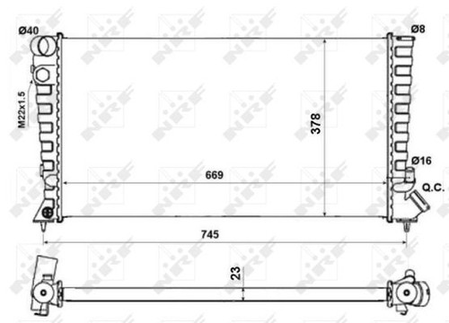 Nrf radiator for peugeot - nrf,