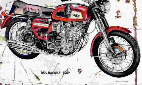 Bsa rocket3 1969 ghosted - bsa, aged