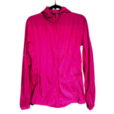 Ladies UK Size L Pink Nike Fit Running Jacket Windbreaker Lightweight Hood