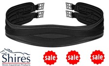 SHIRES GIRTH ANTI-CHAFE CONTOUR Shaping Cushioning No Elastic Ends Black 48"