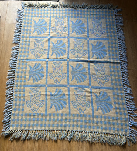 Blue sandy coloured - coloured, tassled