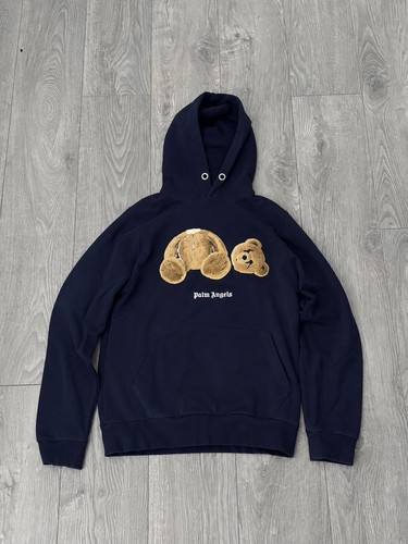 Palm angles navy blue hoodie - angles,