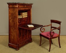 Antique Mahogany Secretaire Abattant Writing Bureau c.1840
