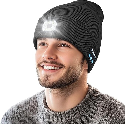Bluetooth beanie with - with, light
