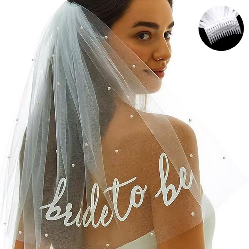 Bride veil pearl bridal - bride, to