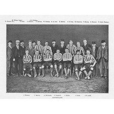 SUNDERLAND Football Team - Antique Print 1894