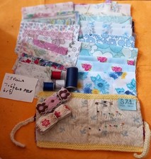 28 Peices Of Fabric. Patchwork Etc. Packed With Sewing Item To Get You Started