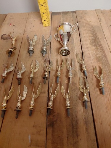 Vintage metal trophy - vintage,