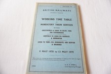 1978 Eastern Region Railway Working Timetable Sect YE Leeds York