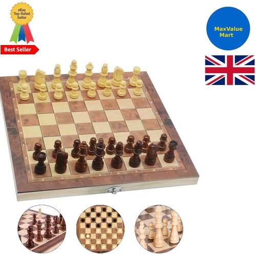 Travel ready wooden chess - wooden, kit