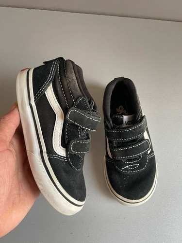 Kids black white vans old - white,