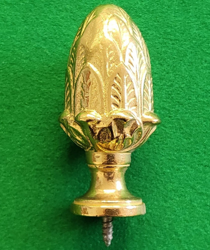 Solid brass acorn finial