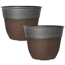 Planter ceramic look copper - ceramic,