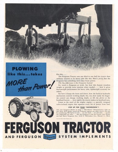 1951 ferguson tractor - tractor, ad