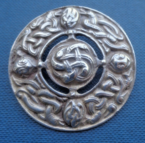 Silver iona zoomorphic brooch - iona,