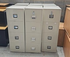 4 Drawer Heavy Duty Fire Proof Filing Cabinet Grey
