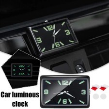 Car Interior Clock Dashboard Stick-On Watch Quartz Clock Luminous Accessories