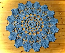 Vintage hand crochet blue